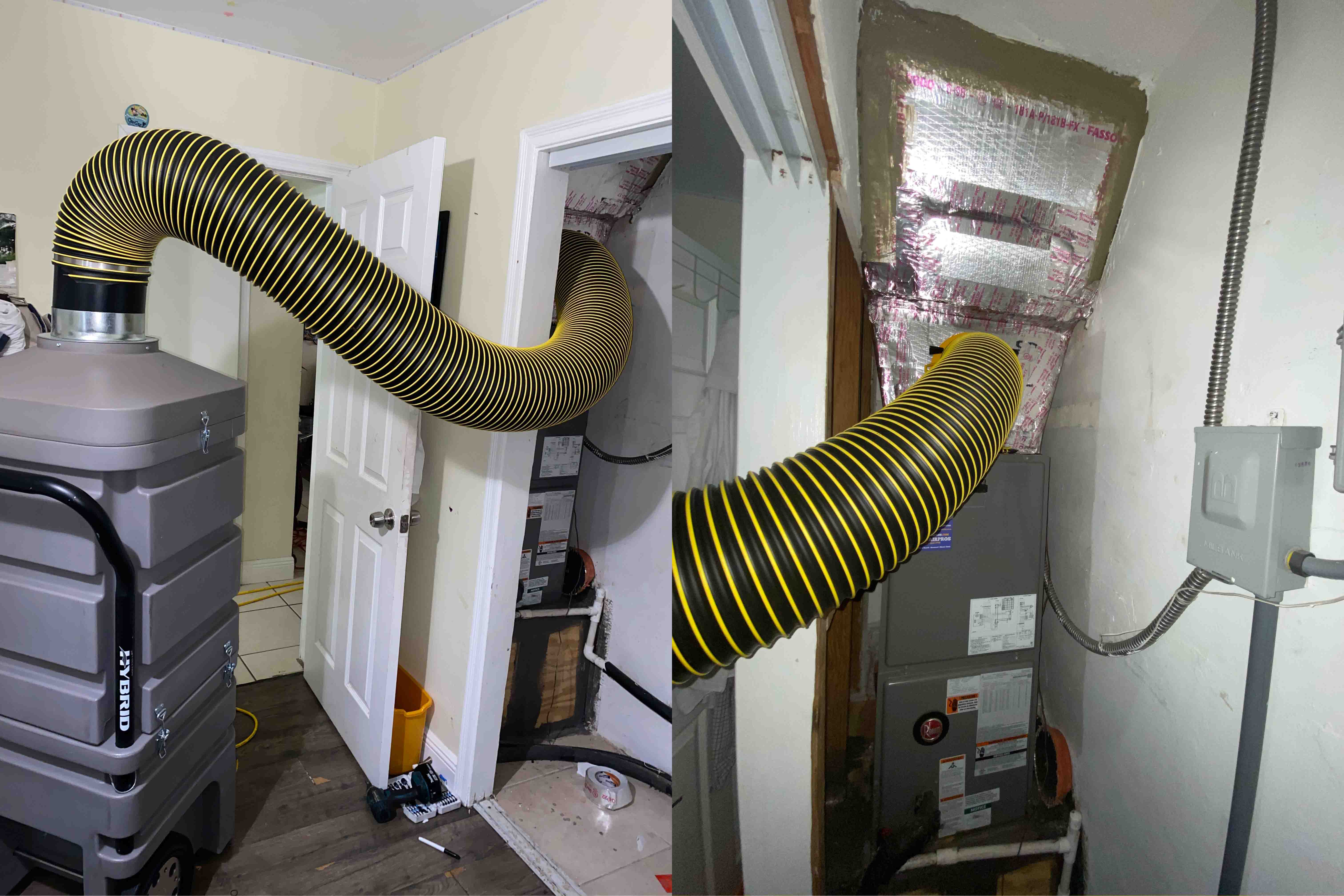 Zarts HyperVAC Vacuum connected to the system.